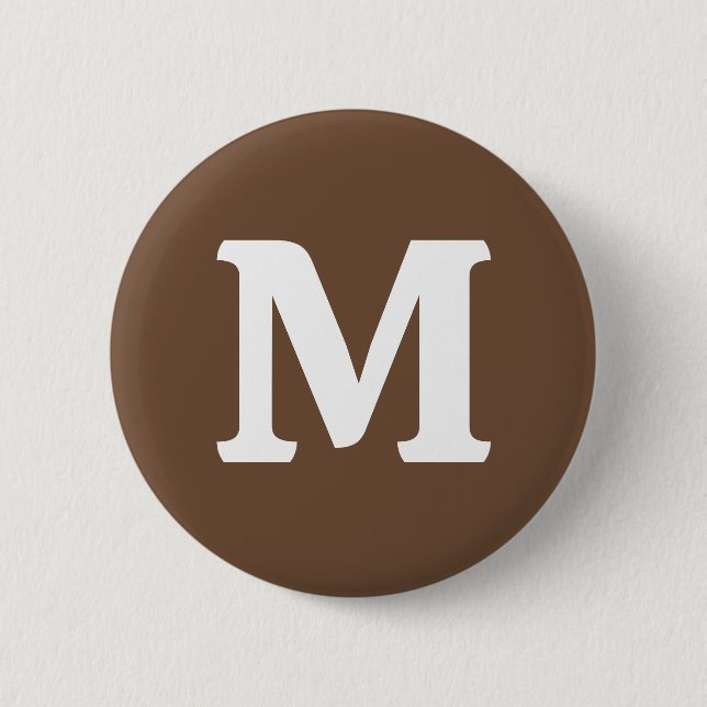 Coffee Brown Solid Färg Knapp (Framsida)