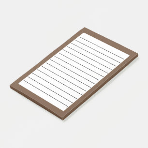 Coffee Brown Solid Färg Post-it Block