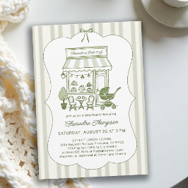 Coffee Brunch Bebe Brewing Neutral Baby Shower Inbjudningar
