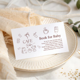 Coffee Cafe Bebe Brewing Book for Baby Shower Tilläggskort