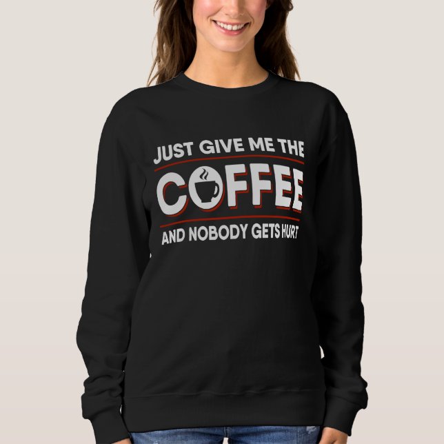 Coffee Caffeine   Java Drinker Humor T Shirt (Framsida)