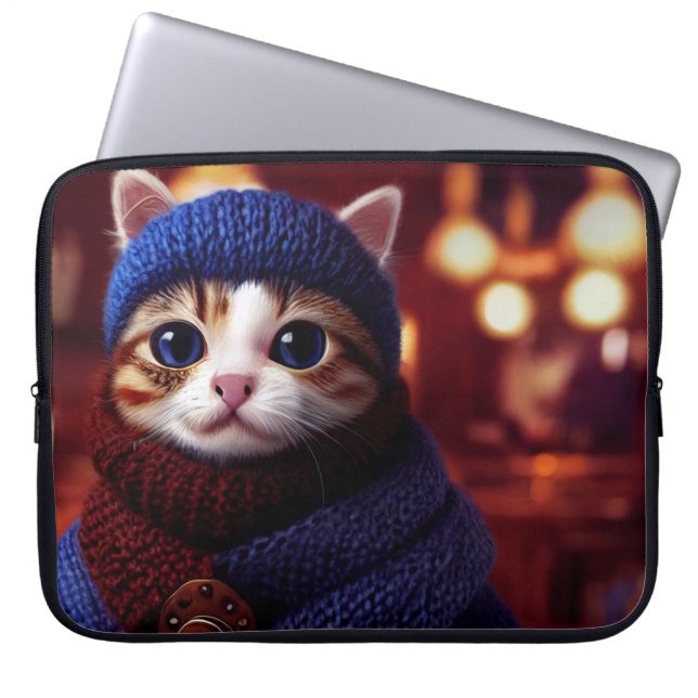 COFFEE CAT ART LAPTOP SLEEVE (Framsidan)