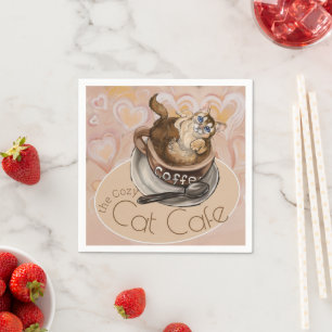Coffee Cat Cafe Pappersservett
