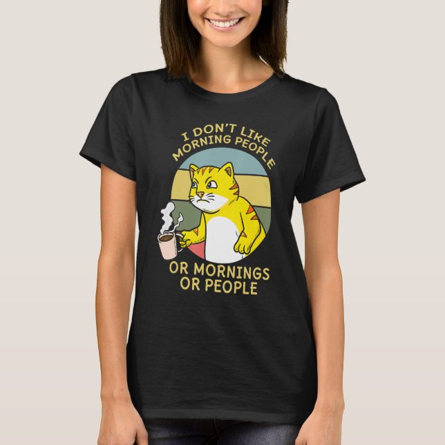 Coffee  Cat Whisperer Caffeinated Coffeeholic T Shirt (Framsida)