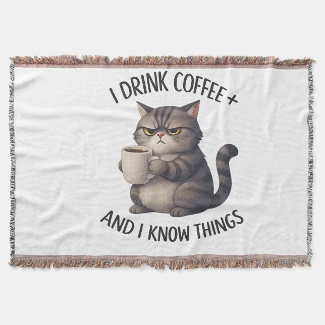 Coffee Cat Wisdom Filt (Framsidan)