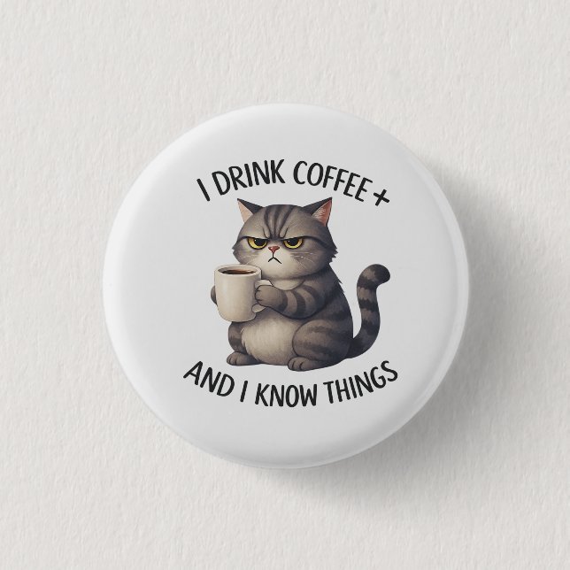 Coffee Cat Wisdom Knapp (Framsida)