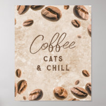 Coffee Cats Chill Cute Funny Caffeine Addict Älska