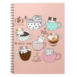 Coffee Cats Funny Anteckningsbok