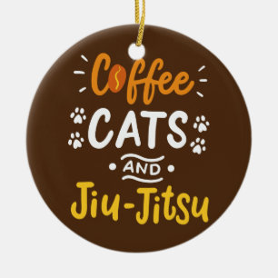 Coffee Cats Jiu Jitsu Brazilian Jiu Jitsu  Julgransprydnad Keramik