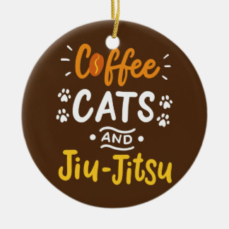 Coffee Cats Jiu Jitsu Brazilian Jiu Jitsu  Julgransprydnad Keramik