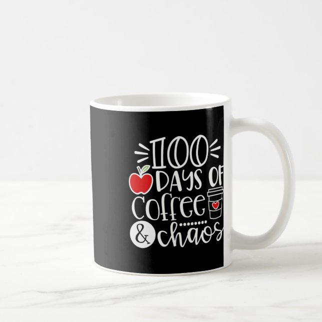 Coffee Chaos-lärardagar Lycklig 100 dagar Kaffemugg (Höger)
