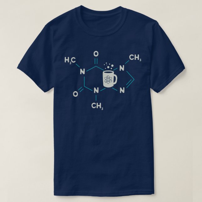 Coffee Chemistry Caffeine Molecule Structure Scien T Shirt (Design framsida)