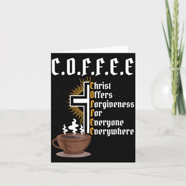 Coffee Christ Offers Forgiveness For Everyone Ever Kort (Framsida)