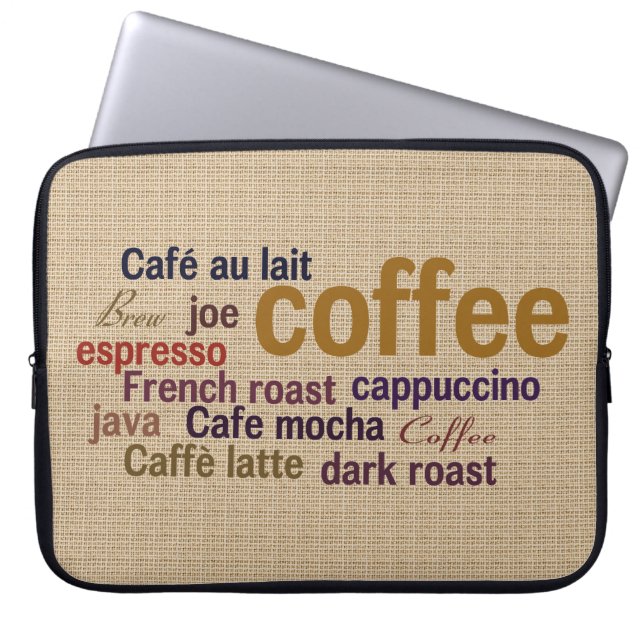 Coffee Cloud Laptop sleeve (Framsidan)