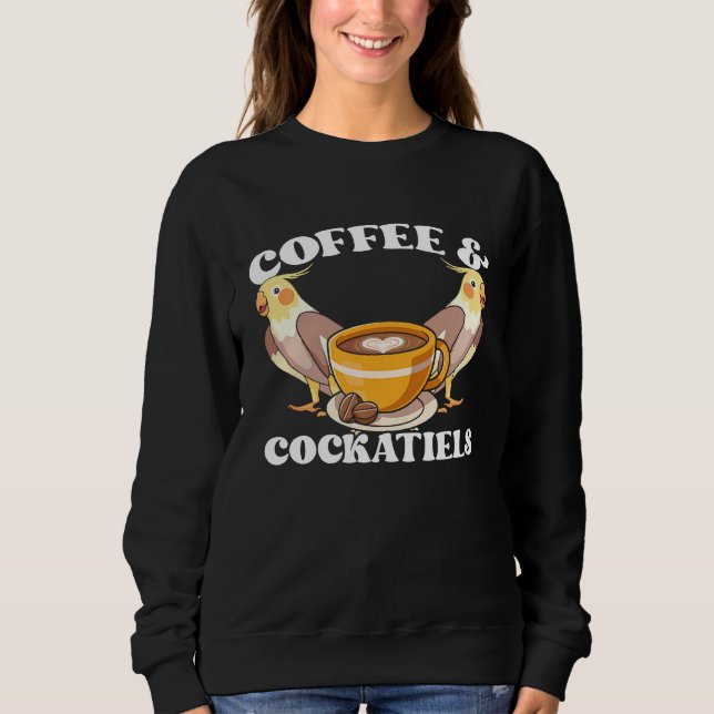 Coffee & Cockatiels Caffeine Quarrion for Parrot O T Shirt (Framsida)