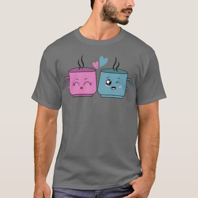 coffee coffee lover latte cute funny caffeine girl t shirt (Framsida)