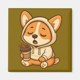 Coffee Corgi Magnets | Cute Kitchen Decor Magnet