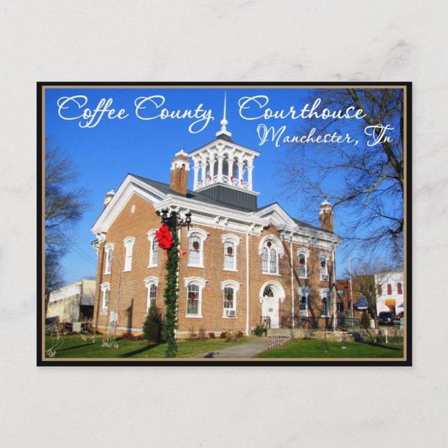 Coffee County Domstol - Manchester, TN Helg Vykort (Framsida)