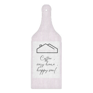 Coffee Cozy Home Happy Soul Glass Cutting Board