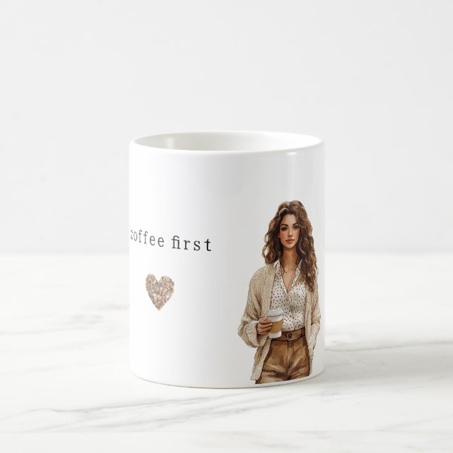 Coffee Cream Brown Peach  Kaffemugg (Center)
