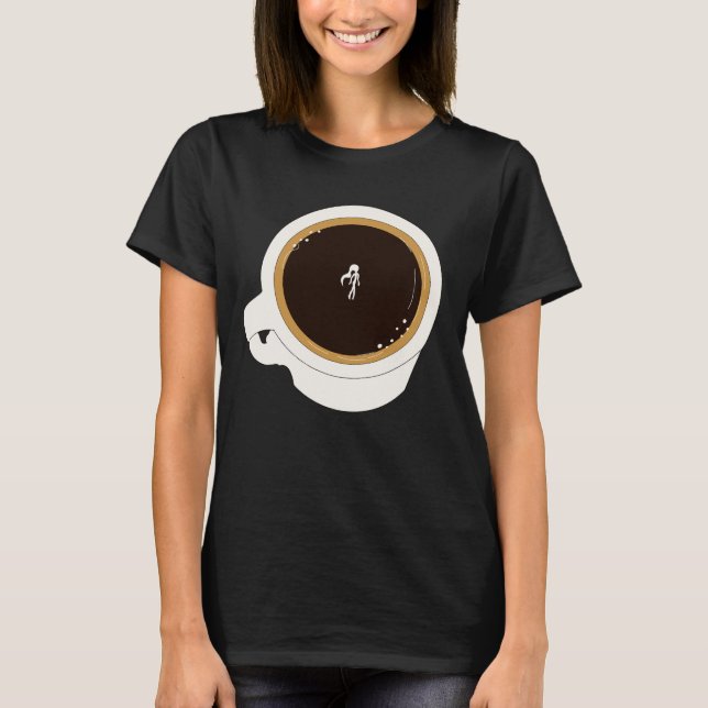 Coffee Cup Diver T Shirt (Framsida)