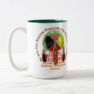 Coffee Cup Indigenous family Totem  Två-Tonad Mugg