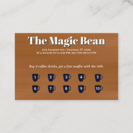 Coffee Customer Rewards Card Visitkort
