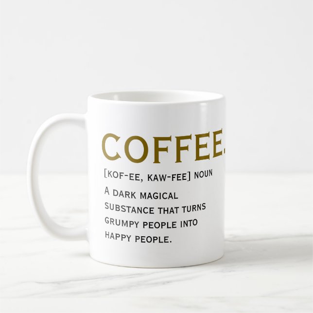 Coffee Definition – Funny Dictionary-Style  Kaffemugg (Vänster)