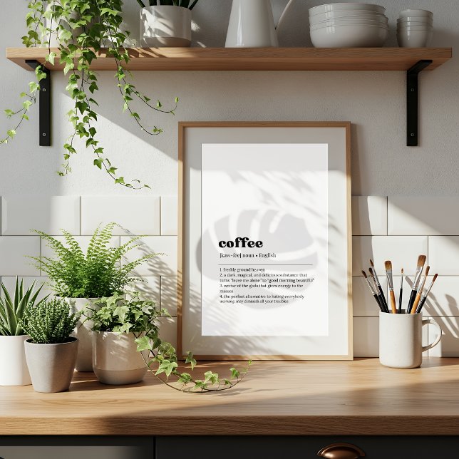 Coffee Definition Poster | Dictionary Style (Skapare uppladdad)