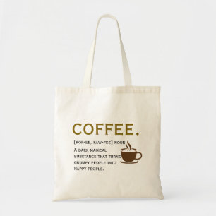 Coffee Definition – Rolig ordboksstil Tygkasse