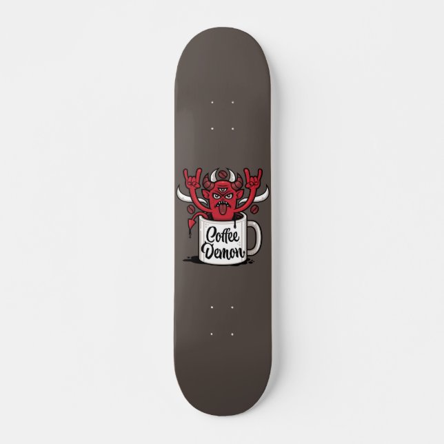 Coffee Demon Mini Skateboard Bräda 18,5 Cm (Framsida)