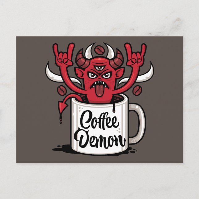 Coffee Demon Vykort (Framsida)