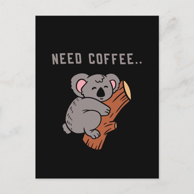 Coffee Design Funny Vykort (Framsida)