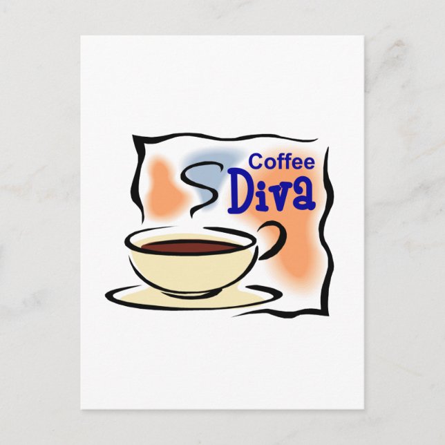 Coffee Diva Vykort (Framsida)