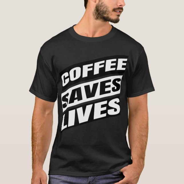 coffee  dog print lab  t shirt (Framsida)