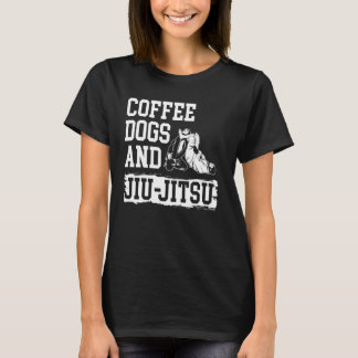 Coffee Dogs Jiu Jitsu BJJ Hundar T Shirt