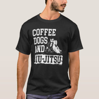 Coffee Dogs Jiu Jitsu BJJ Hundar T Shirt