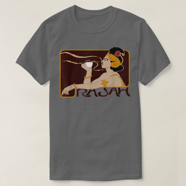 Coffee Drinker Belgium Art nouveau 1897 T Shirt (Design framsida)