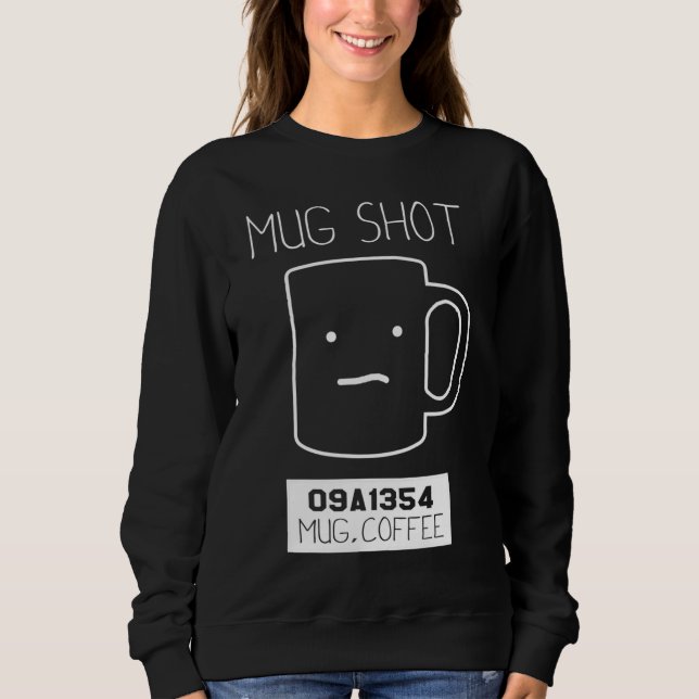 Coffee Drinker Gift Pun Mugg Shot T Shirt (Framsida)