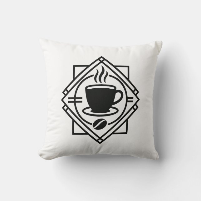 Coffee Emblem Pillow Kudde (Framsida)