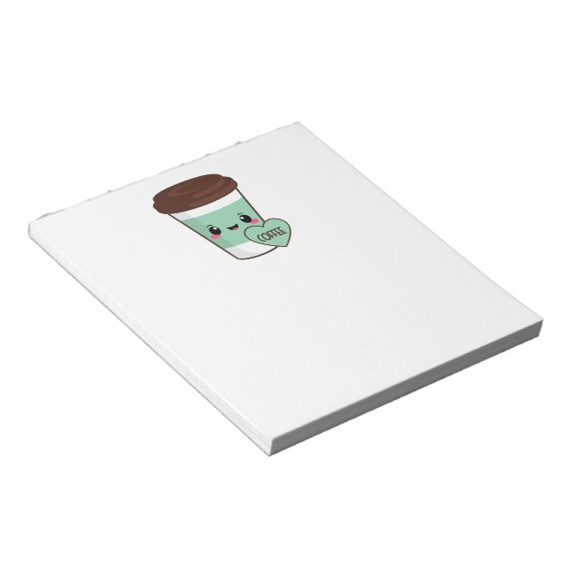 Coffee Emoji Älskare Anteckningsblock (Vinklad)