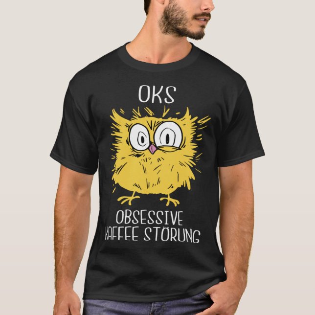 Coffee Espresso Coffee  Owl Men Women T Shirt (Framsida)