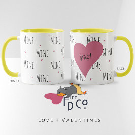 Coffee Fiend Teetotaler "Mine Hearts" Kärlek Mugg