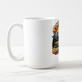Coffee First Good Mood Later Funny Cat T-Shirt Kaffemugg
