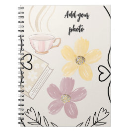 Coffee & Flowers Spiral Notebook for Book Lovers Anteckningsbok