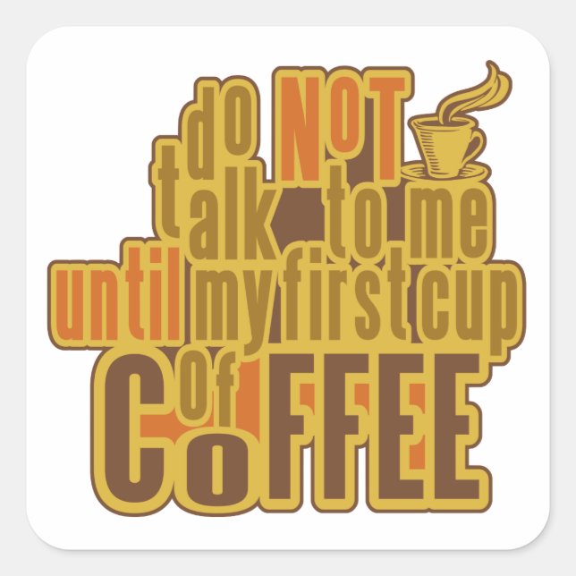 COFFEE FÖRSTA klistermärken (Framsida)