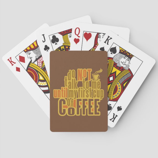 COFFEE FÖRSTA Kortdäcket Kortlek (Baksidan)