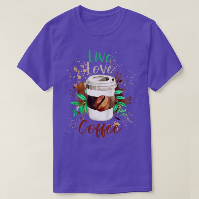 Coffee Funny Coffee-kaffe i Kärlek T Shirt (Design framsida)