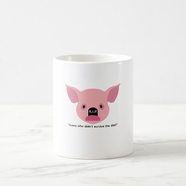 Coffee funny conceptual mug with a pig kaffemugg (Center)