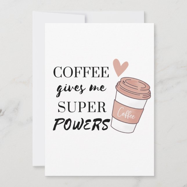 Coffee ge me toppen Aktiviteter inbjudan (Framsida)